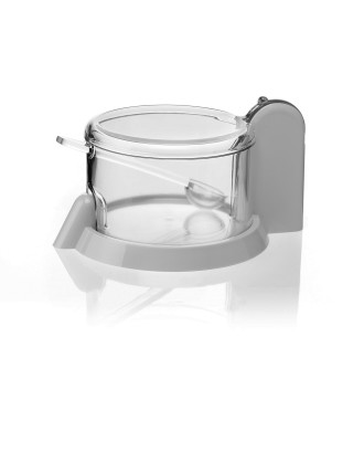 Vas pentru parmezan cu lingurita, acril, 15 cm, colectia Forme Casa - GUZZINI